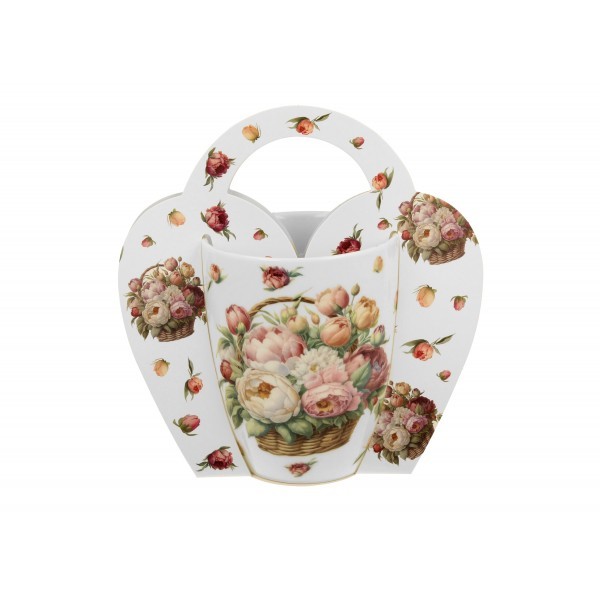 Porcelánový hrnek PEONIES, 350 ml