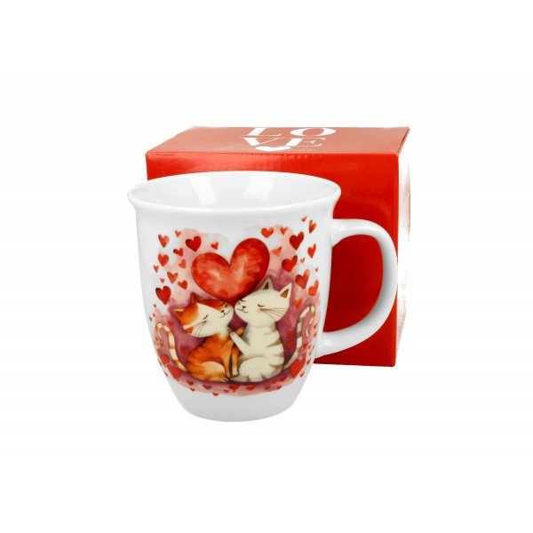Porcelánový hrnek LOVING CATS 650 ml v krabičce