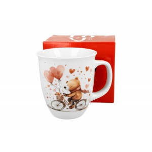 Porcelánový hrnek BEAR ON A BIKE 650 ml v krabičce