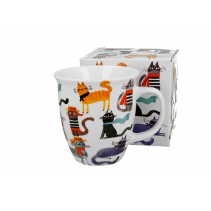 Porcelánový hrnek KOČIČÍ SVĚT STYLISH CATS 650 ml v krabičce