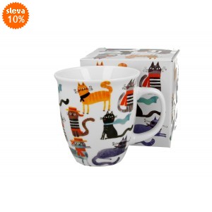 Porcelánový hrnek KOČIČÍ SVĚT STYLISH CATS 650 ml v krabičce