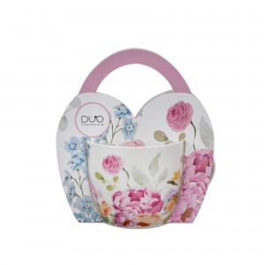 Porcelánový hrnek JUNE 460 ml v papírovém košíku