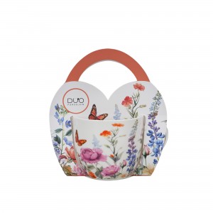 Porcelánový hrnek SUMMER 460 ml v papírovém košíku
