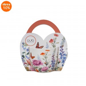 Porcelánový hrnek SUMMER 460 ml v papírovém košíku