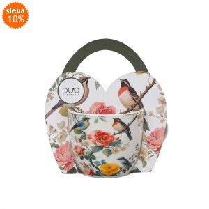 Porcelánový hrnek APRIL 460 ml v papírovém košíku