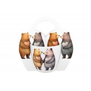 Porcelánový hrnek BEAR 1 v papírovém košíku 460 ml