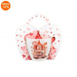 Porcelánový hrnek PALÁC 460 ml v papírovém košíku