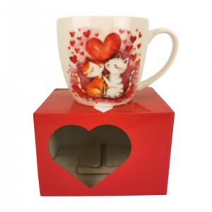 Porcelánový hrnek LOVING CATS 460 ml v papírové krabičce