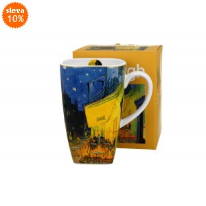 Porcelánový čtvercový hrnek TERRACE AT NIGHT 650 ml