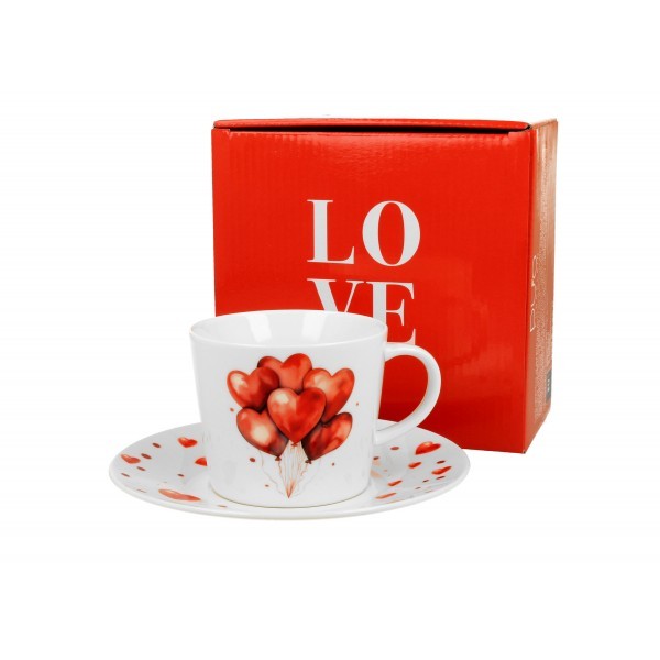 Porcelánový šálek s podšálkem BALLOONS 1, 240 ml