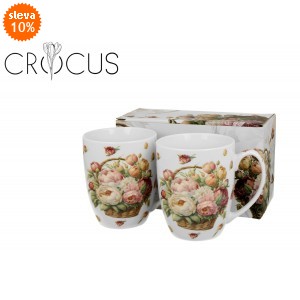 Sada 2 porcelánových hrnků PEONIES 350 ml