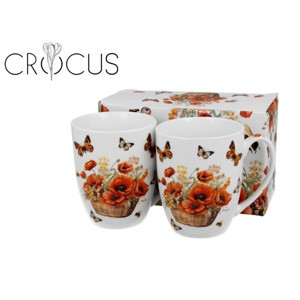 Sada 2ks porcelánových hrnků MAKI, 360 ml