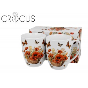 Sada 2ks porcelánových hrnků MAKI, 360 ml