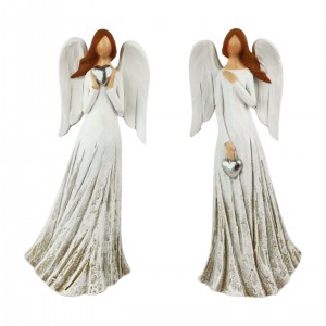 Dekorativní anděl 20 cm bílý, mix, sada 2ks