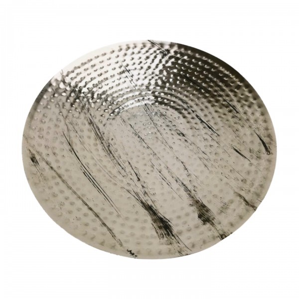 Stříbrný tác s černou patinou Hammered 35x5 cm