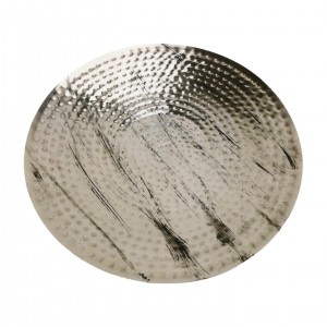 Stříbrný tác s černou patinou Hammered 35x5 cm
