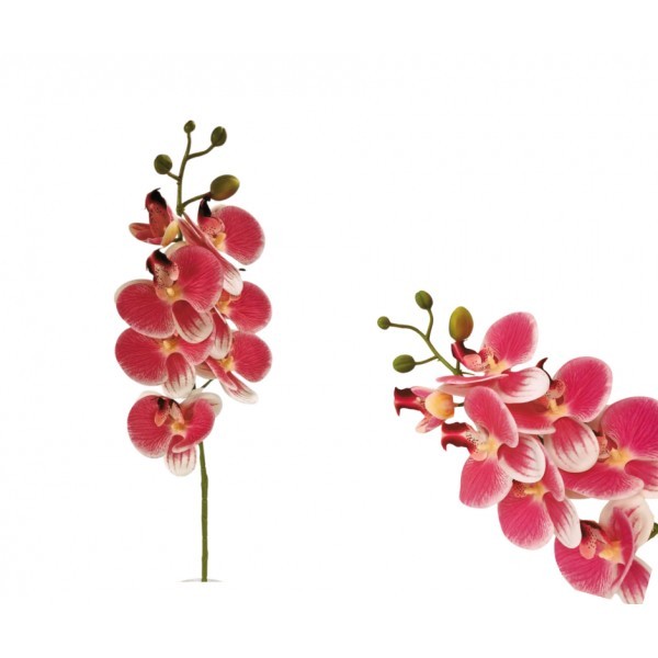Umělá růžovobílá orchidej 72 cm