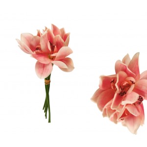 Svazek růžových orchidejí 6ks, 36 cm