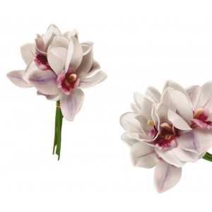 Svazek fialových orchidejí 6ks, 36 cm