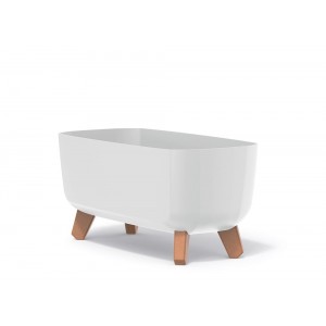 květináč GRACIA CASE BETON 58 CM, bílý