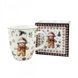 Porcelánový hrnek VÁNOČNÍ PERNÍČEK MEDVĚD, 650 ml 