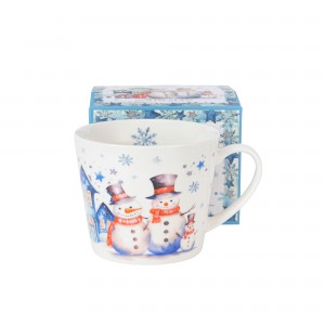 Porcelánový hrnek SNĚHULÁK 600 ml v krabičce