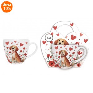 Porcelánový hrnek PES v papírovém košíku, 460 ml