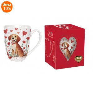 Porcelánový hrnek PES 350 ml s louhovačem v krabičce