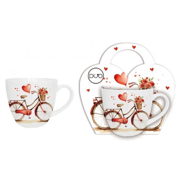 Porcelánový hrnek KOLO 460 ml v papírovém košíku