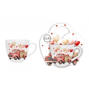 Porcelánový hrnek AUTO 460 ml v papírovém košíku