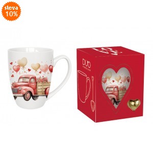 Porcelánový hrnek AUTO 350 ml s louhovačem v krabičce