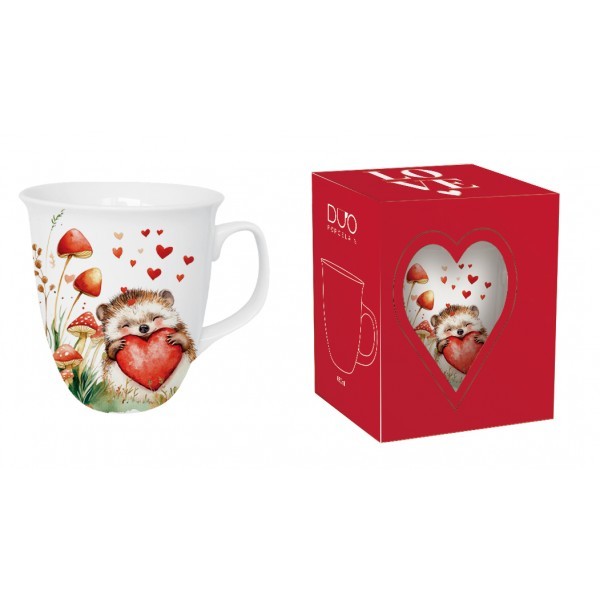 Porcelánový hrnek JEŽEK 650 ml v krabičce