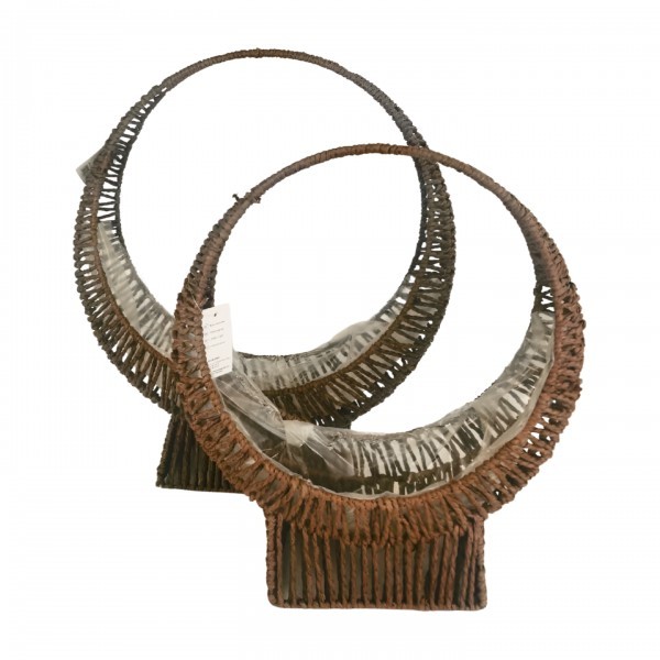 Sada 2ks hnědých košů Měsíc 