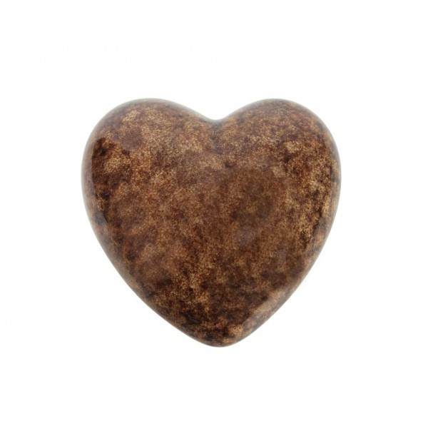 Keramické srdce hnědé 11,4 cm