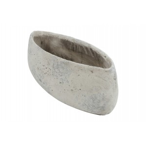 Betonový, šedý květináč Bas L, 34,5 x 14,5 cm