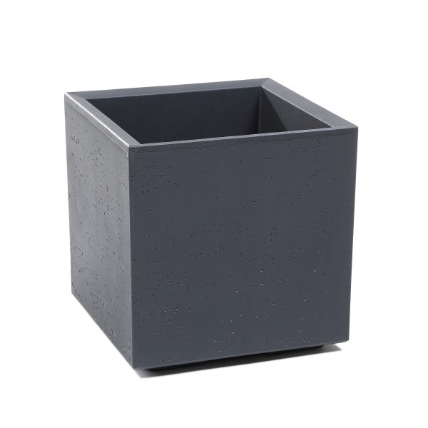 Plastový květináč Karo antracit 300 x 300 x 300 mm, sada 2ks