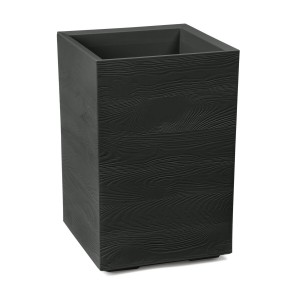 Plastový květináč karo recycled vysoký 900 x 300 x 300 mm, černý