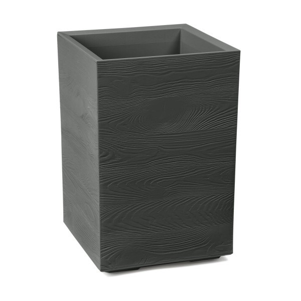 Plastový květináč karo recycled vysoký 900 x 300 x 300 mm, antracit