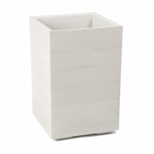 Plastový květináč Karo eco coffee 400x400x600 mm, krémový