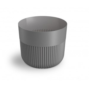Plastový květináč Alia tmavě popelavý 130 mm