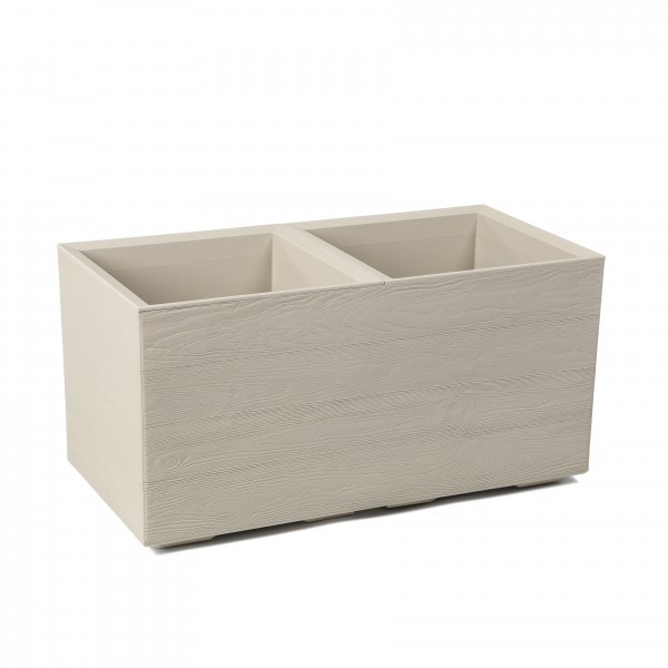 Plastový květináč Karo eco coffee deska 800x400x400 mm, béžový