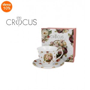 Porcelánový hrnek s podšálkem PEONIES 250 ml