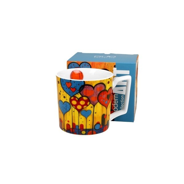 Porcelánový hrnek HEARTS 450 ml