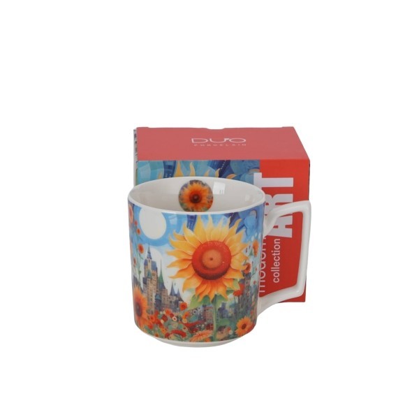 Porcelánový hrnek MODERN SUNFLOWER 450 ml