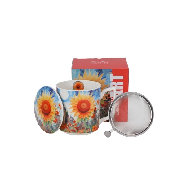 Porcelánový hrnek byliňák MODERN SUNFLOWER 450 ml