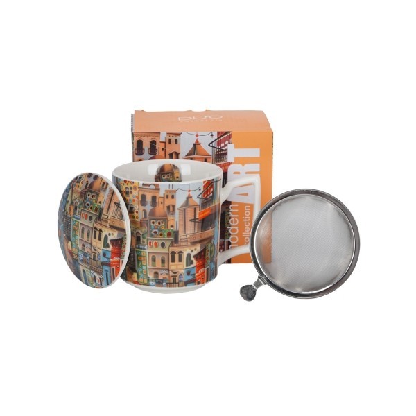 Porcelánový hrnek byliňák MODERN SWEET CITY 450 ml