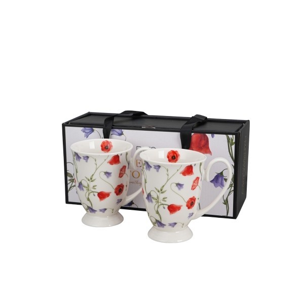 Sada 2 porcelánových hrnků ANGELA 340 ml