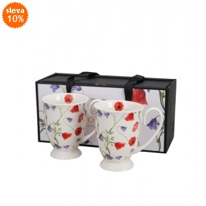 Sada 2 porcelánových hrnků ANGELA 340 ml