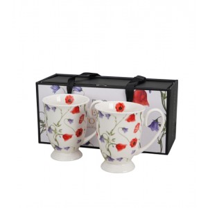 Sada 2 porcelánových hrnků ANGELA 340 ml