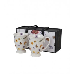 Sada 2 porcelánových hrnků MARGARET 340 ml
